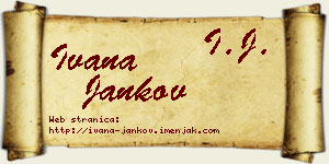 Ivana Jankov vizit kartica